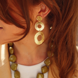 Scratchet Round Earrings
