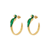 Bird Of Paradise Hoop Earrings