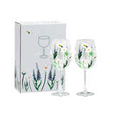 Springtime Toast Wine Glass Set of 2