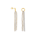 Circle Pearls Strings Stud Earrings