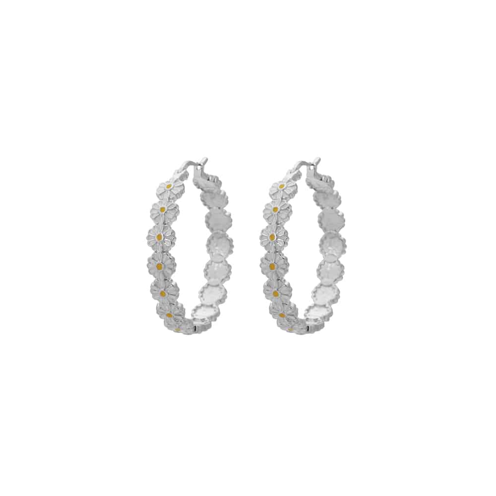 Daisy_Coloured_Hoop_Earrings_Silver