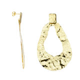 Folded Open Drop Stud Earrings