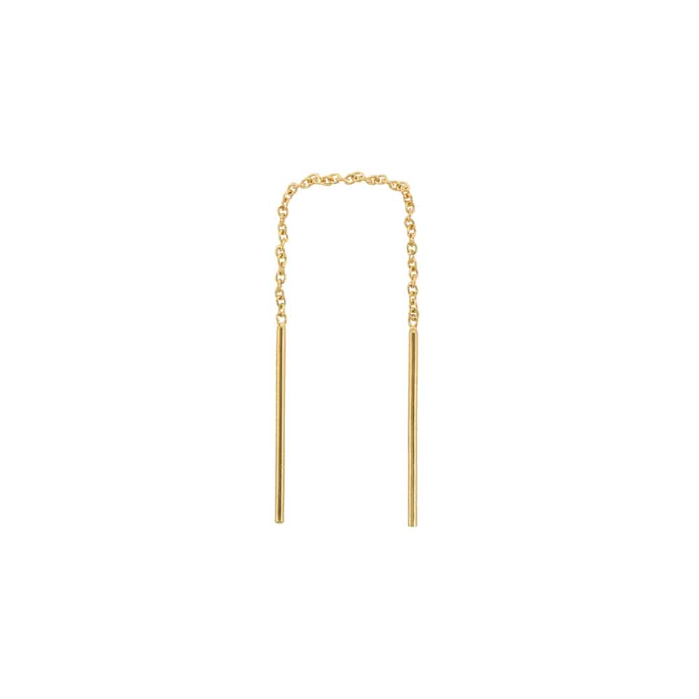 Single_Two_Bar_Chain_Earring_14K