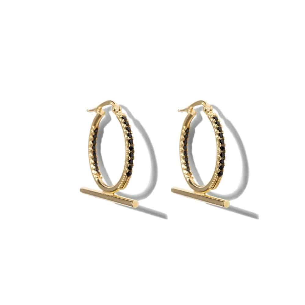 Trapeze_Black_Onyx_Earrings_Goldplated