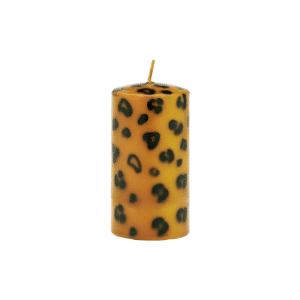Small Leopard Print Pillar Candle